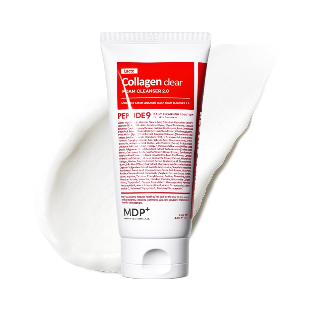 MDP Red Lacto Collagen Clear Foam Cleanser 2.0 4.05 fl. oz.(120ml)