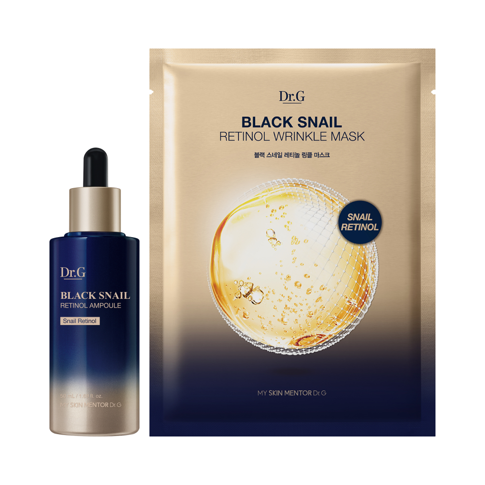 Dr.G Black Snail Retinol Ampoule 1.69 fl. oz.(50ml) + Wrinkle Mask 1ct 0.94 fl. oz.(28ml) - Image 2 of 4