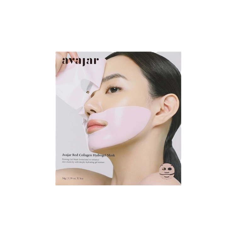 AVAJAR Red Collagen Hydrogel Mask 1.19 oz.(34g) x 5ea