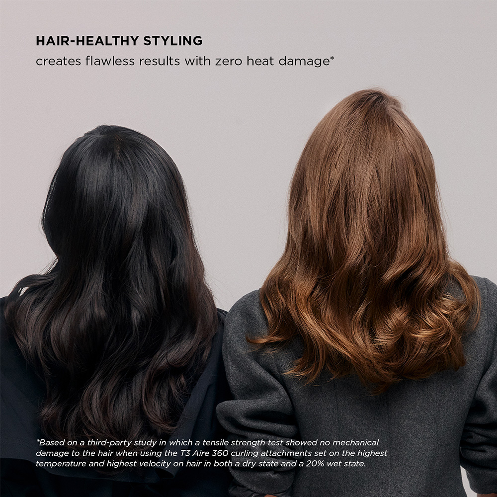 T3 Aire 360 Air Styler Blowout Kit with Dual Voltage and Ceramic Curling Attachments - Image 9 of 15