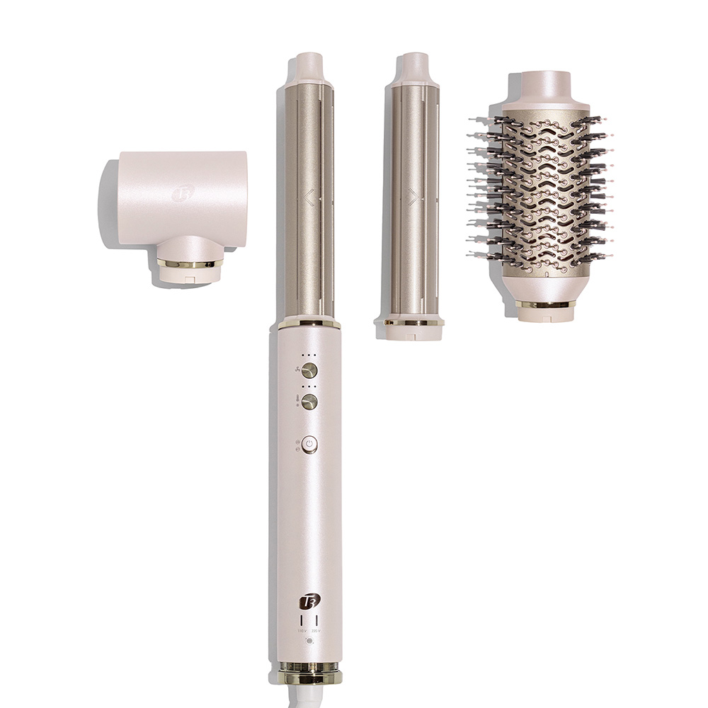 T3 Aire 360 Air Styler Blowout Kit with Dual Voltage and Ceramic Curling Attachments