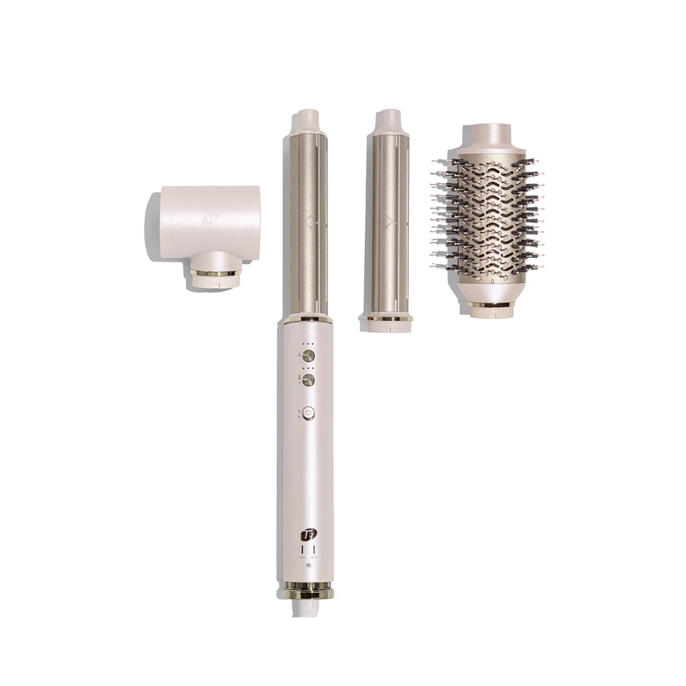T3 Aire 360 Air Styler Blowout Kit with Dual Voltage and Ceramic Curling Attachments