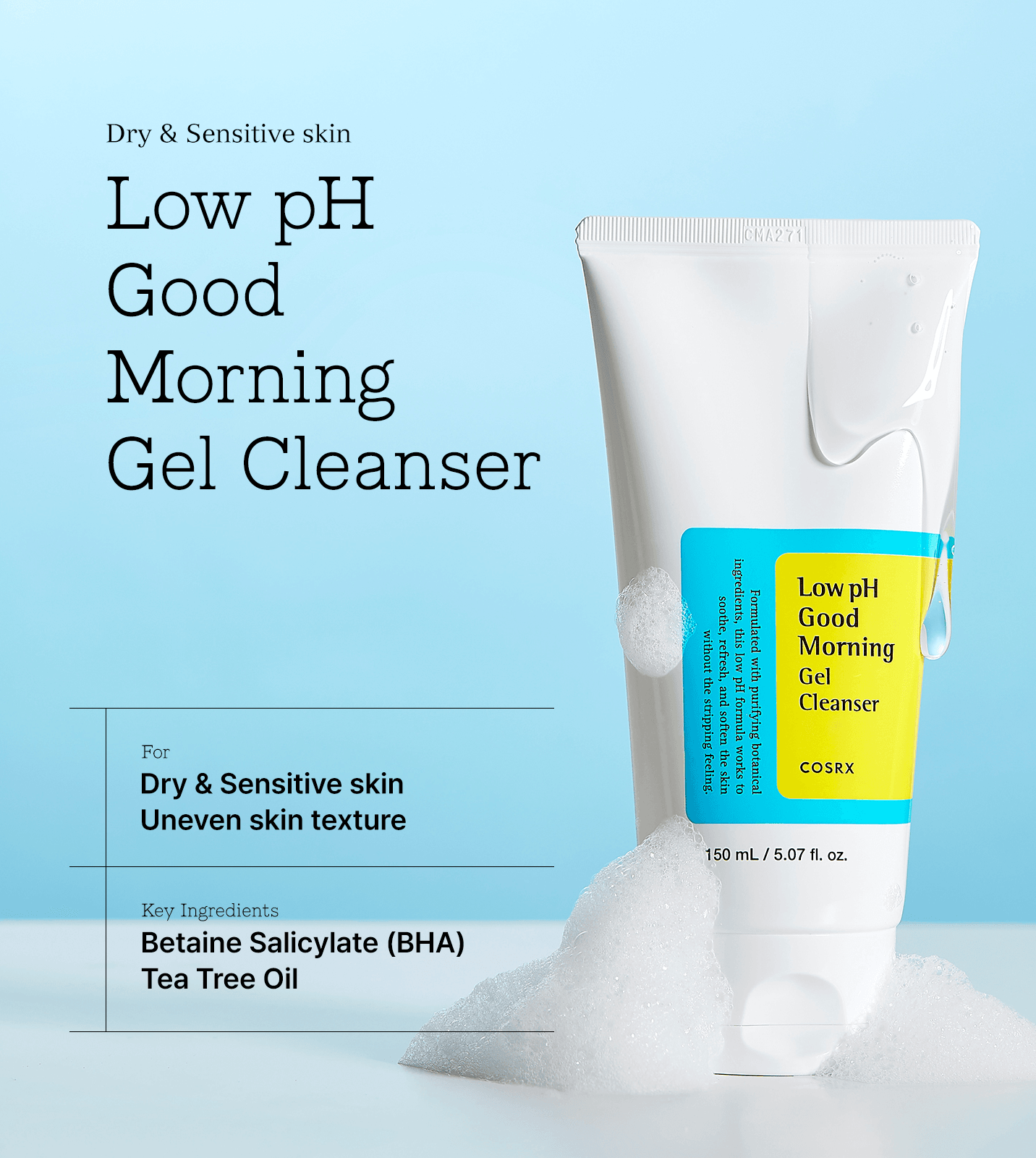COSRX Low Ph Good Morning Gel Cleanser 5.07 fl. oz.(150ml) detail 1
