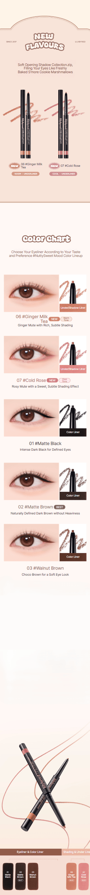 [5colors] lilybyred Starry Eyes Am9 To Pm9 Slim Gel Eyeliner 0.004 oz.(0.14g) detail 2