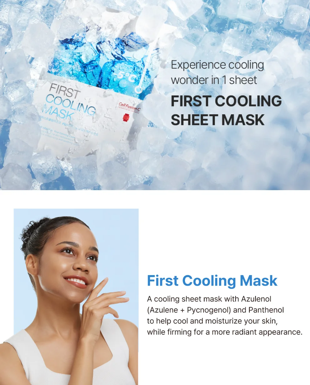Cell Fusion C Post Αlpha First Cooling Mask 0.95 oz.(27g) (net Wt. 27g) x 5ea detail 1