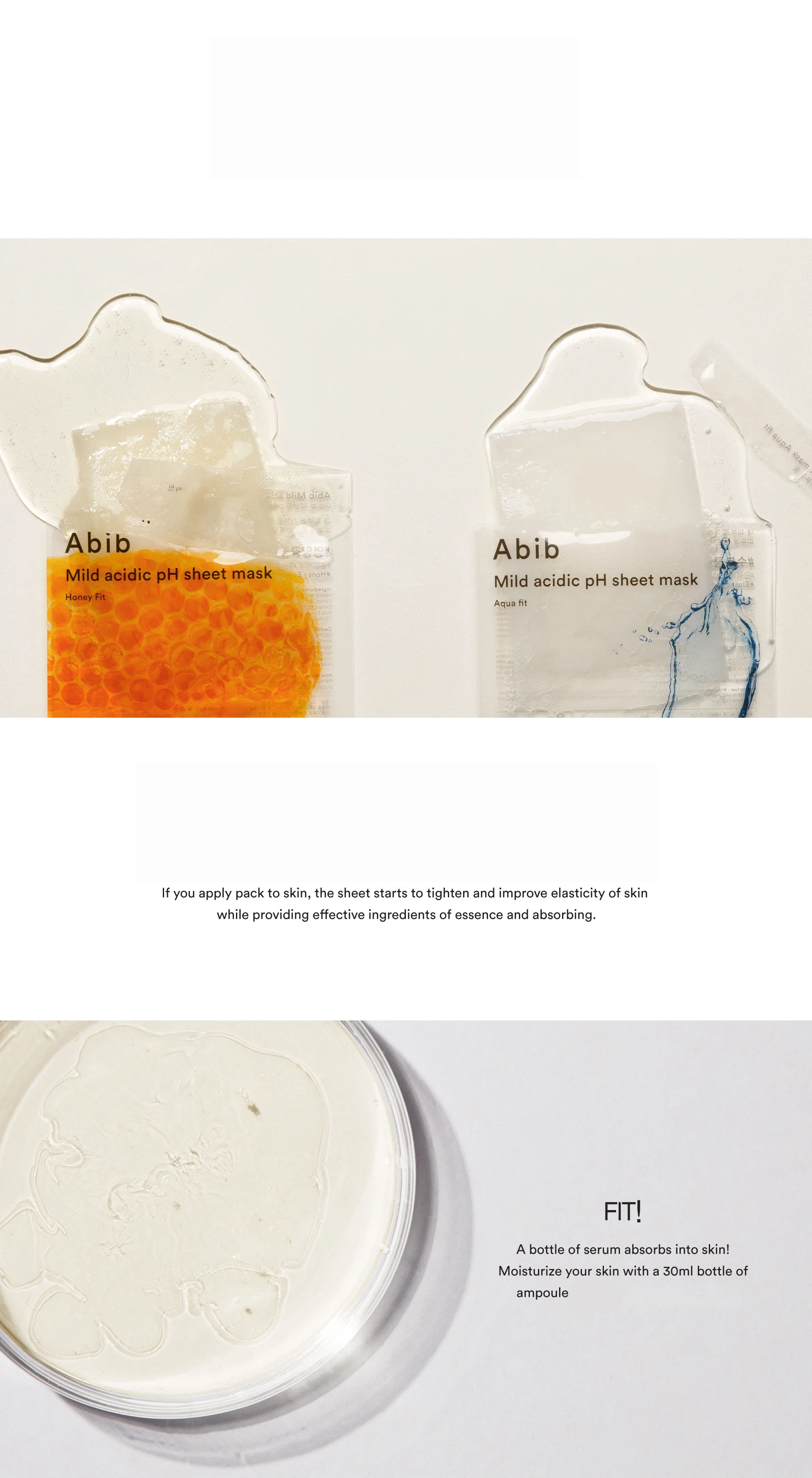 Abib Mild Acidic Ph Sheet Mask Honey Fit 1.01 fl. oz.(30ml) detail 1