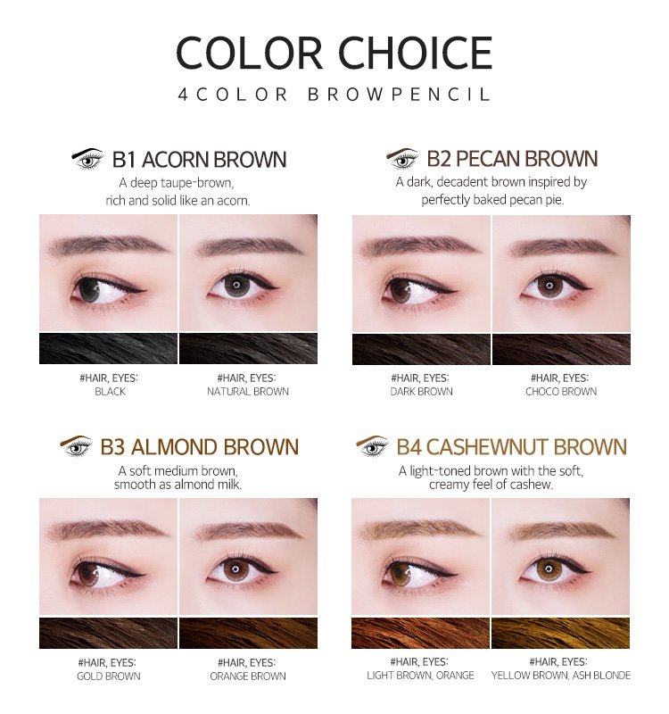 [4colors] MERZY The First Brow Pencil 0.01 oz.(0.3g) detail 3
