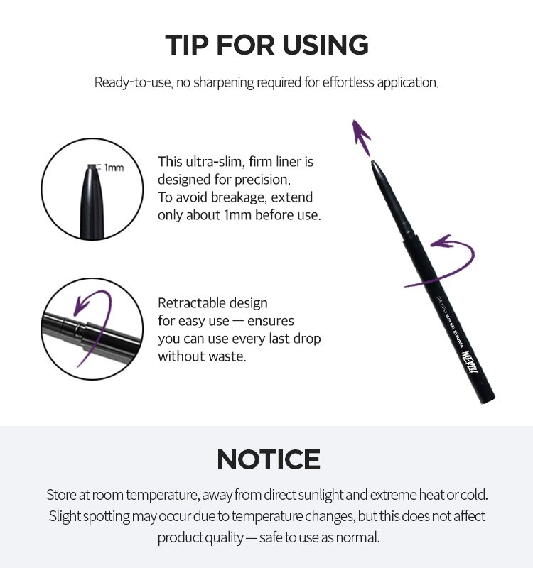 [4colors] MERZY The First Slim Gel Eyeliner 0.001 oz.(0.05g) detail 4
