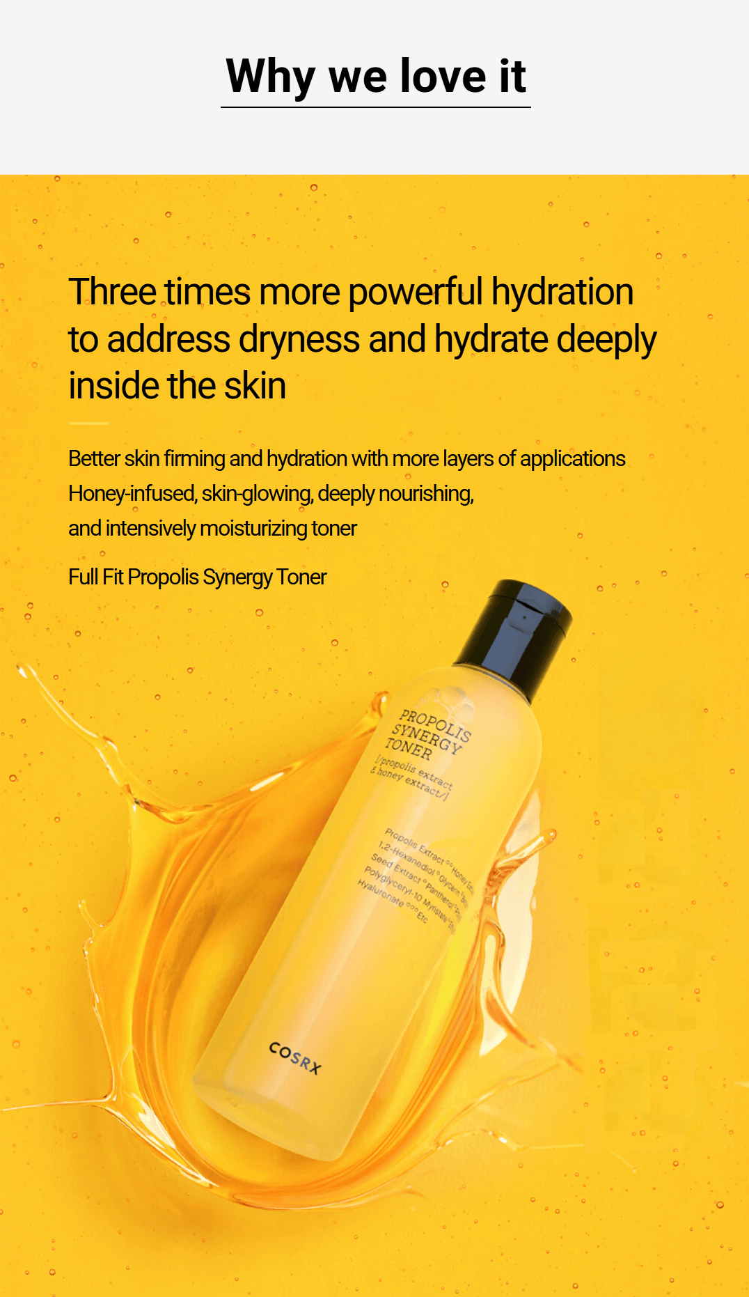 COSRX Full Fit Propolis Synergy Toner 9.46 fl. oz.(280ml) detail 1