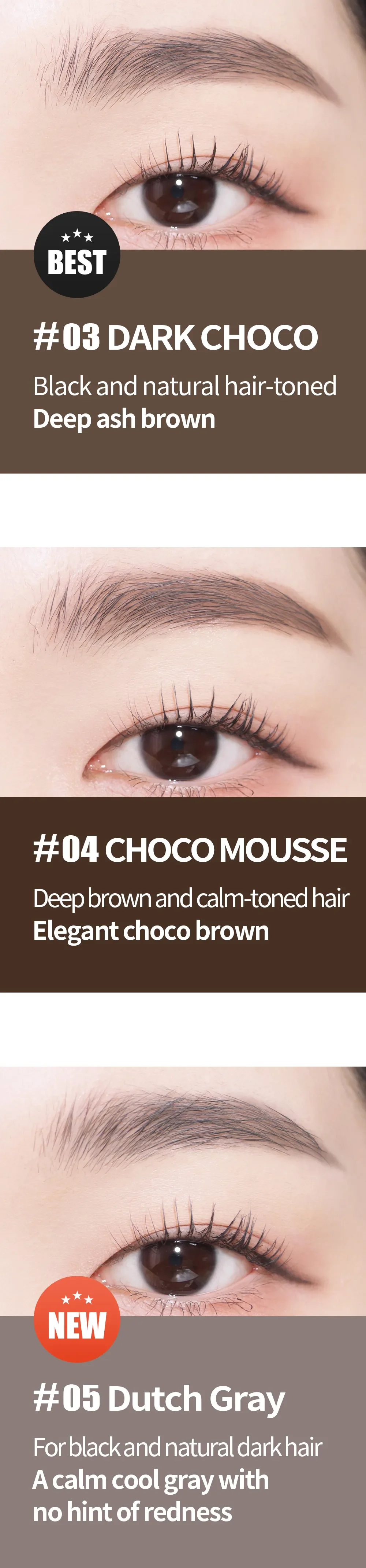 [3colors] COSNORI easy Draw Auto Eyebrow 0.01 oz.(0.3g) detail 9