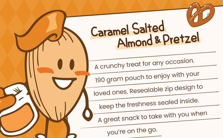 HBAF Caramel Salted Almond & Pretzel 4.23 oz.(120g) detail 4