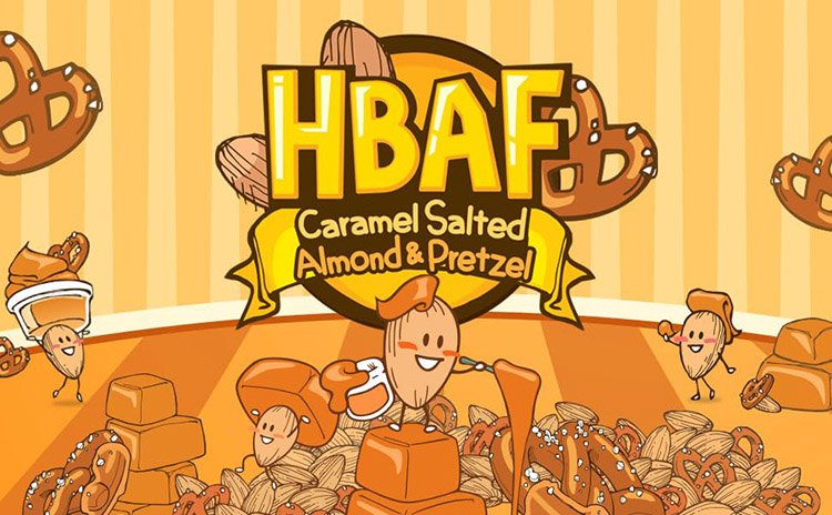 HBAF Caramel Salted Almond & Pretzel 4.23 oz.(120g) detail 1