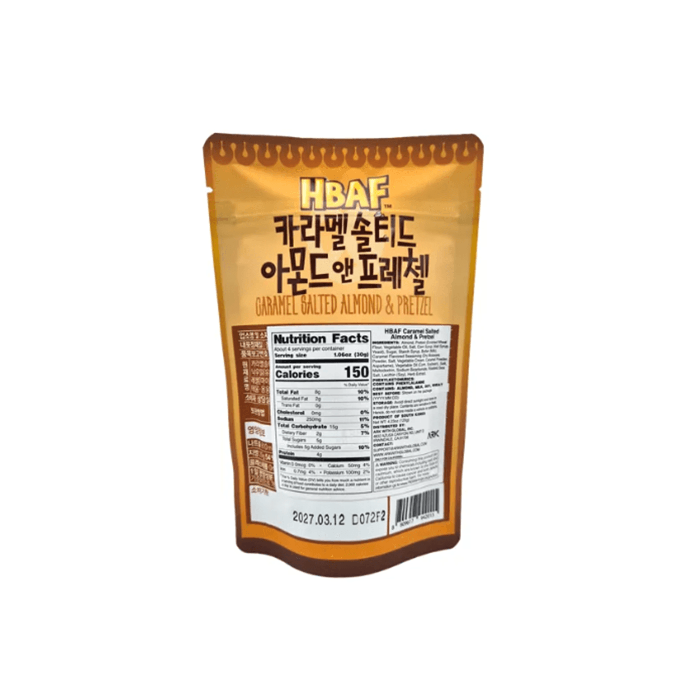 HBAF Caramel Salted Almond & Pretzel 4.23 oz.(120g) detail 2