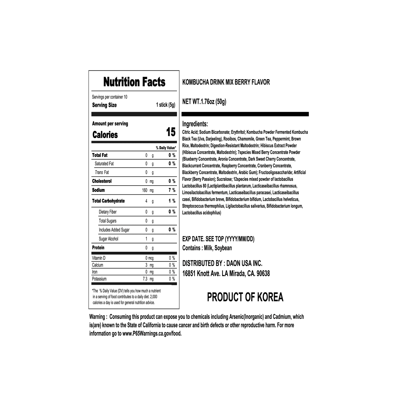 Teazen Kombucha Berry 0.18 oz.(5g) x 10ea detail 2