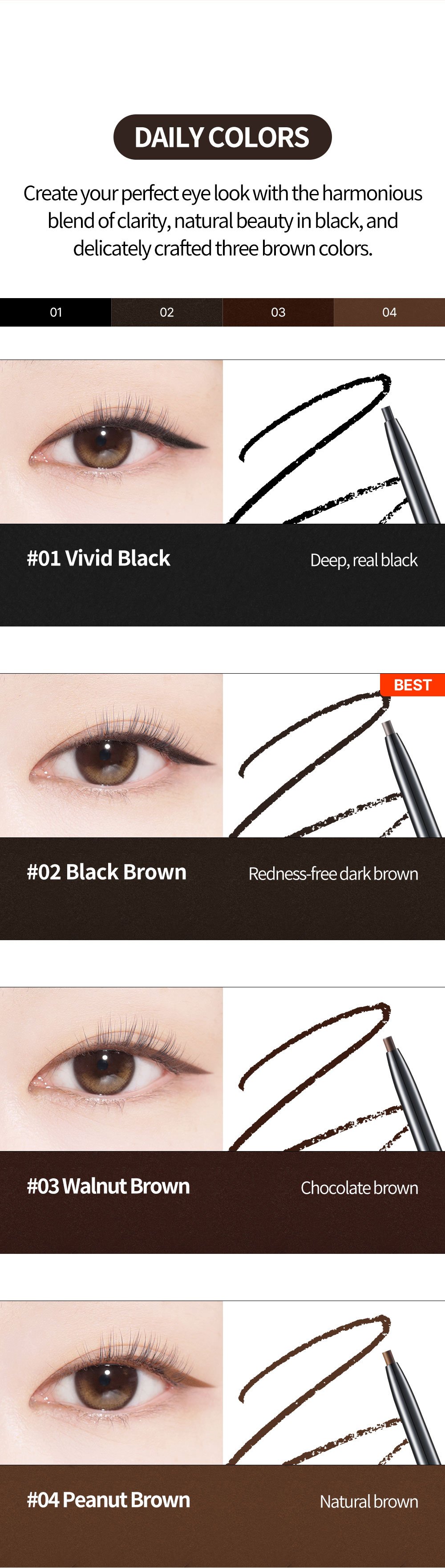 [3colors] COSNORI Superproof Fitting Gel Eyeliner 0.004 oz.(0.13g) detail 9