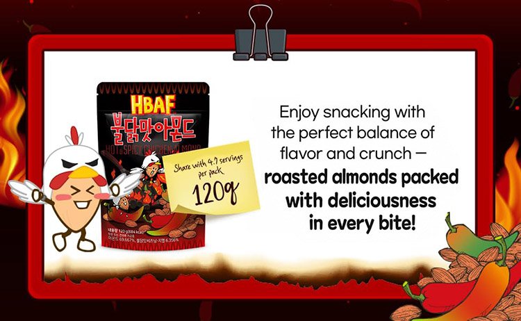 HBAF Hot & Spicy Almond 4.23 oz.(120g) detail 3