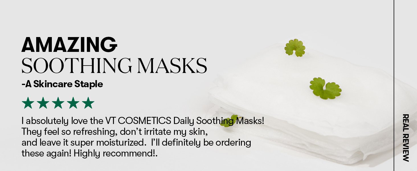VT Cica Daily Soothing Mask Sheet 30ea 12.34 oz.(350g) detail 6
