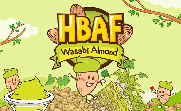 HBAF Wasabi Flavor Almond 4.23 oz.(120g) detail 1