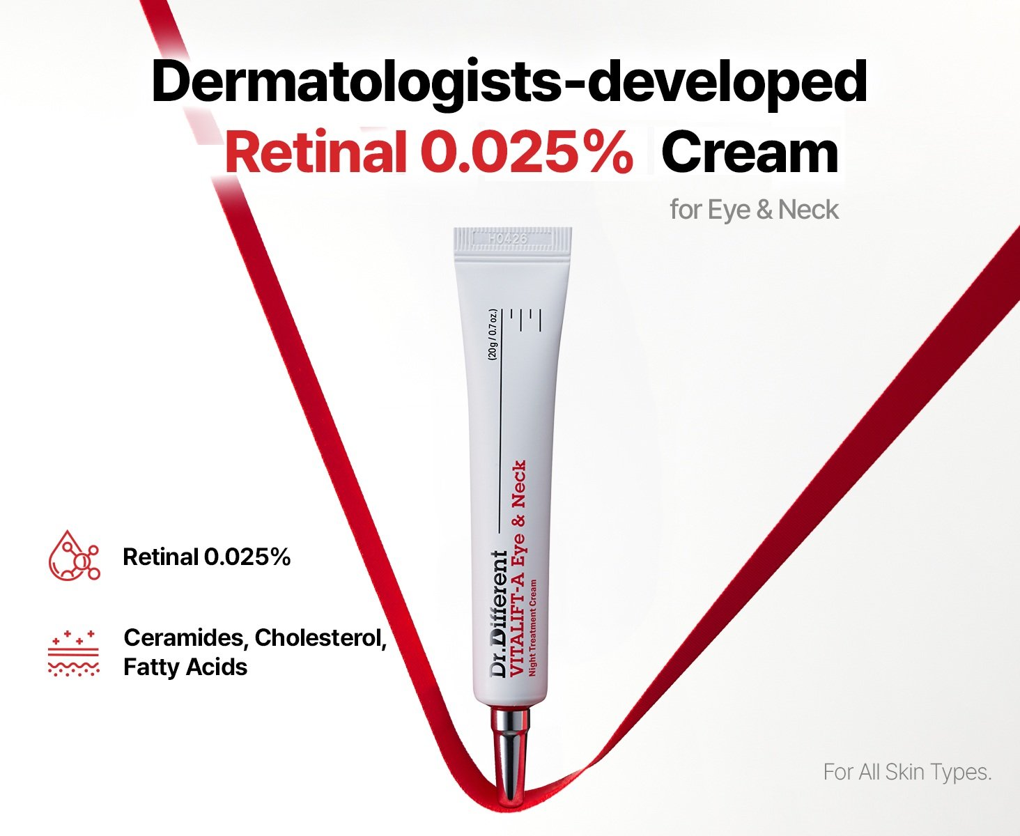 Dr.Different Vitalift-a Eye & Neck Retinal 0.025% Cream 0.70 oz.(20g) detail 1