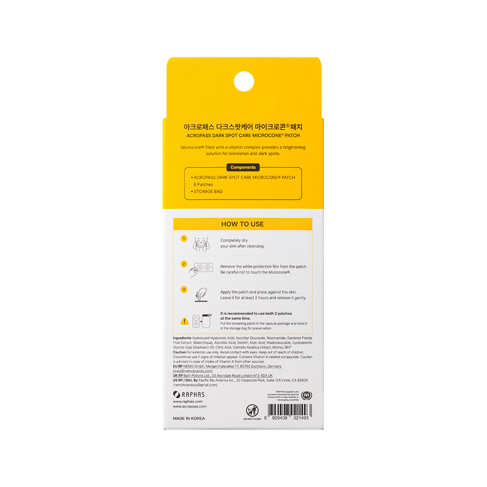 acropass Dark Spot Care Microcone Patch x 6ea - Image 2 of 2