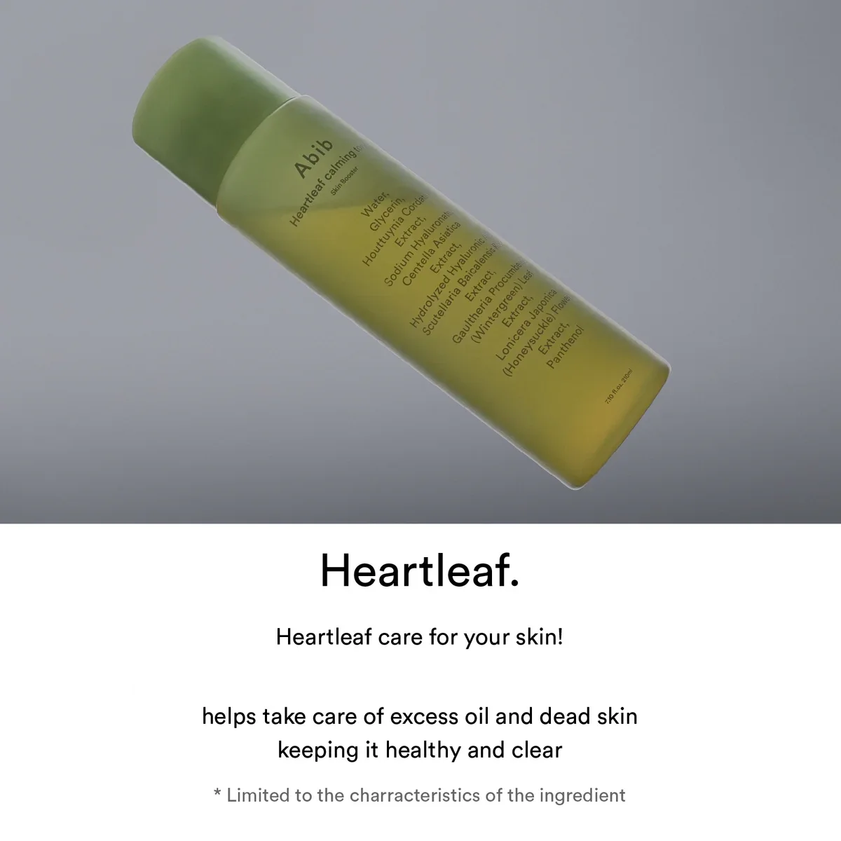 Abib Heartleaf Calming Toner Skin Booster 6.76 fl. oz.(200ml) detail 2