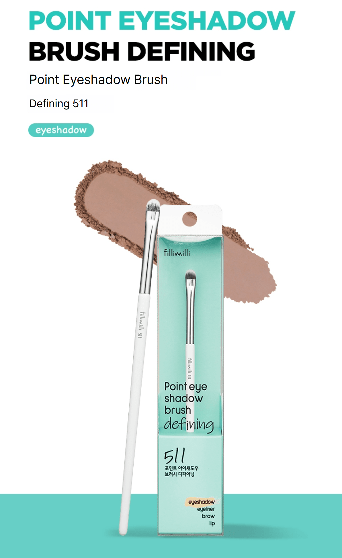 Fillimilli Point Eyeshadow Brush Defining 511 (1ea) detail 2