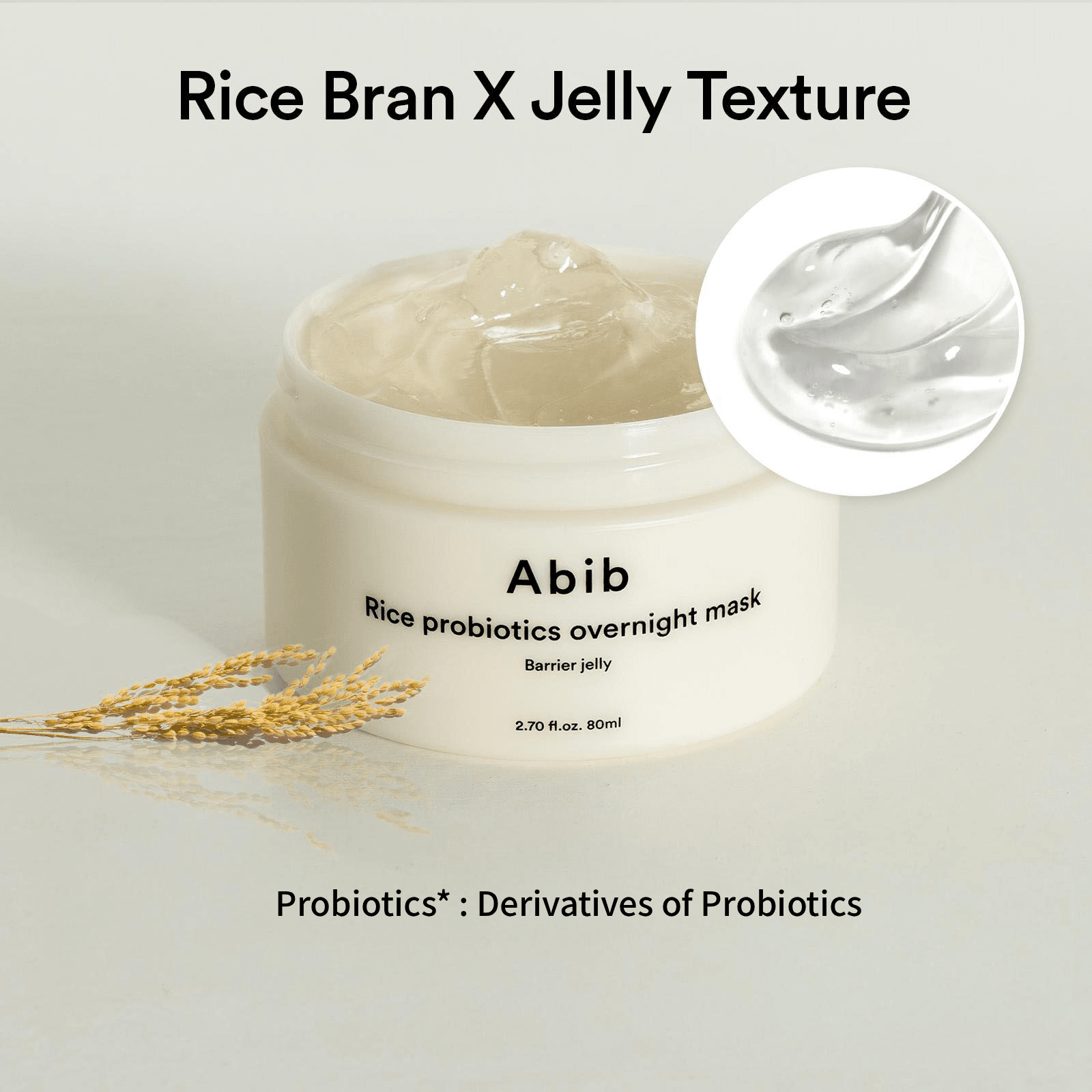 Abib Rice Probiotics Overnight Mask Barrier Jelly 2.70 fl. oz.(80ml) detail 4