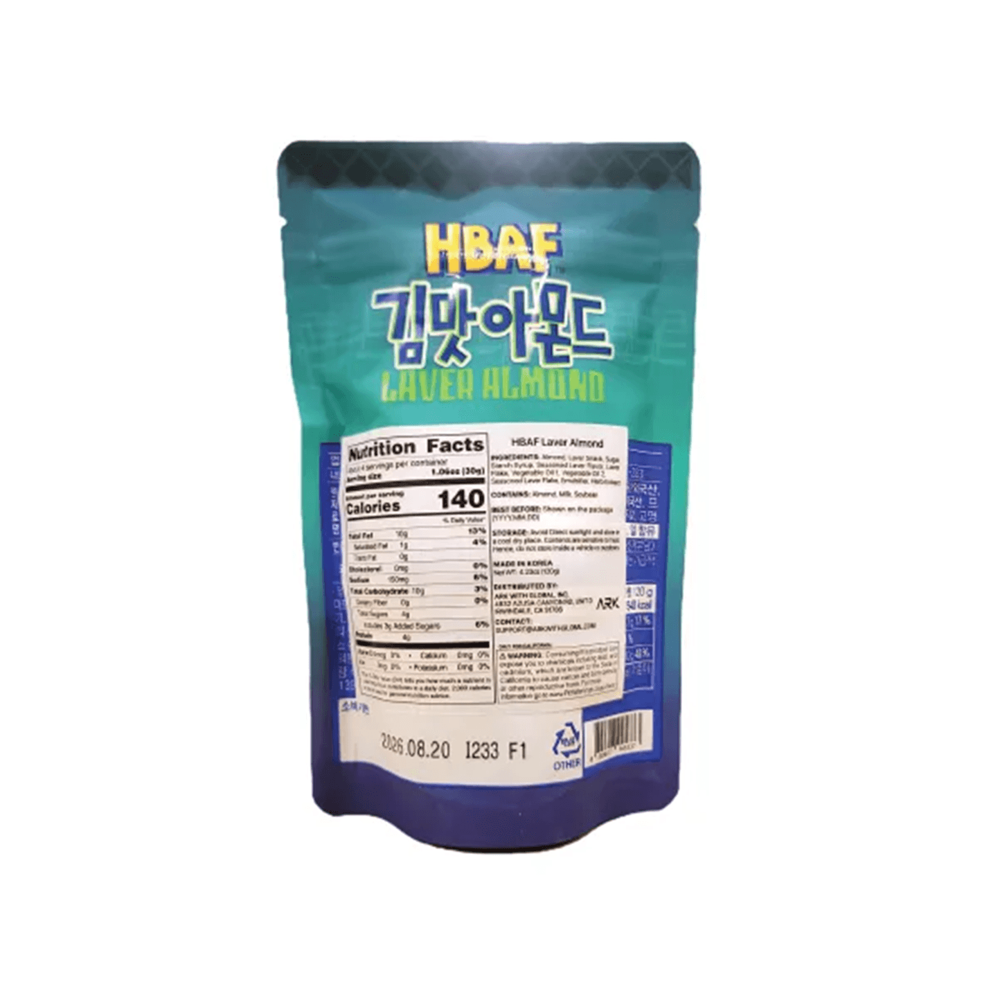 HBAF Laver Almond 4.23 oz.(120g) detail 2