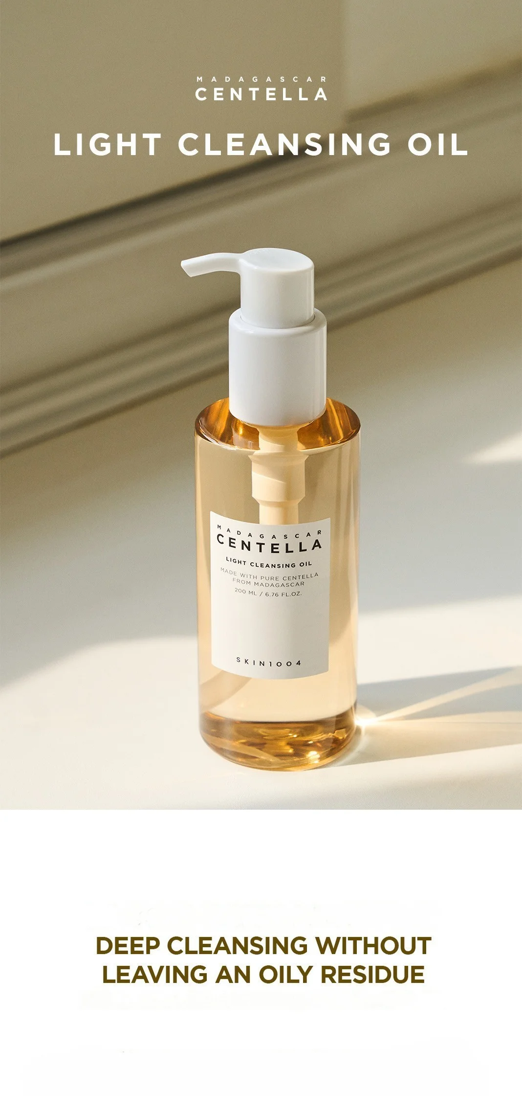 SKIN1004 Madagascar Centella Light Cleansing Oil 6.76 fl. oz.(200ml) detail 1