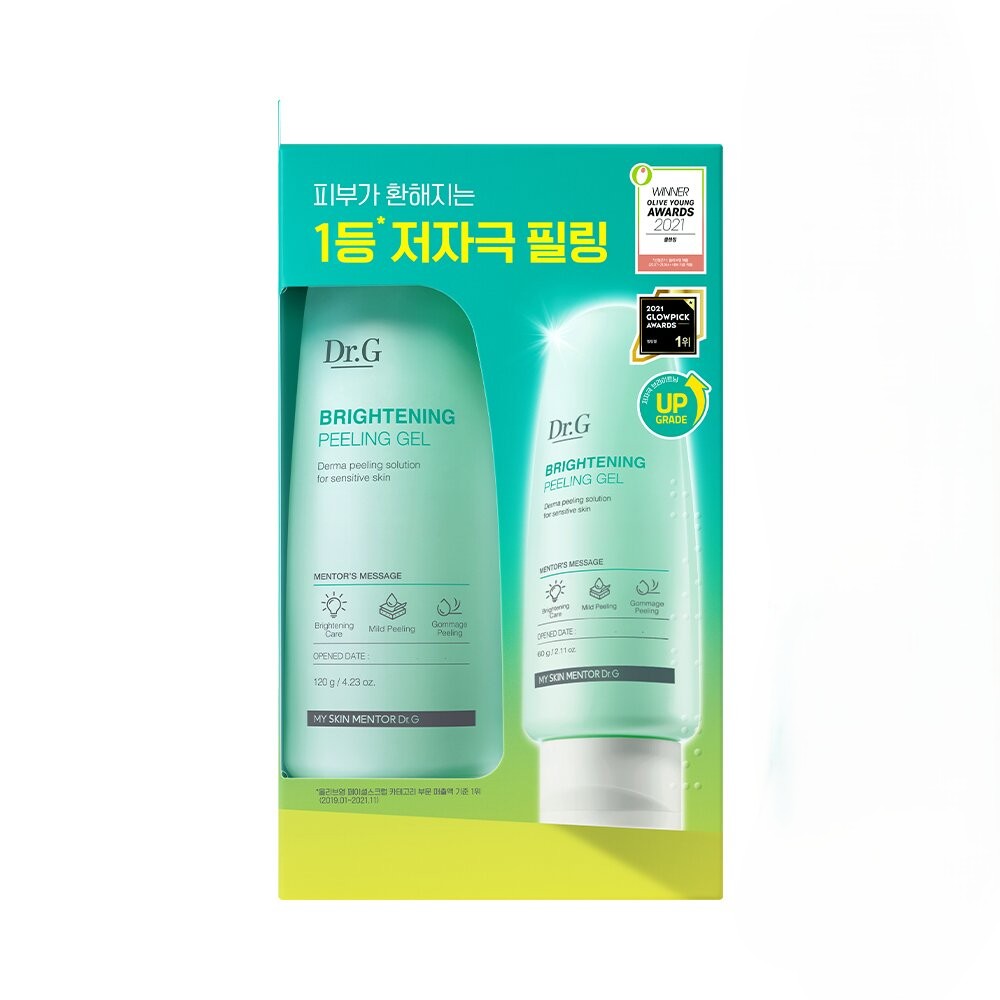 Dr.G Brightening Peeling Gel 4.23 oz.(120g) Set +2.12 oz.(60g) + Serum 0.07 fl. oz.(2ml)