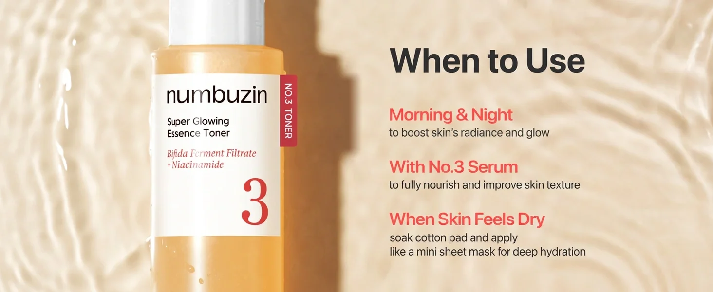 numbuzin No.3 Super Glowing Essence Toner 6.76 fl. oz.(200ml) detail 4