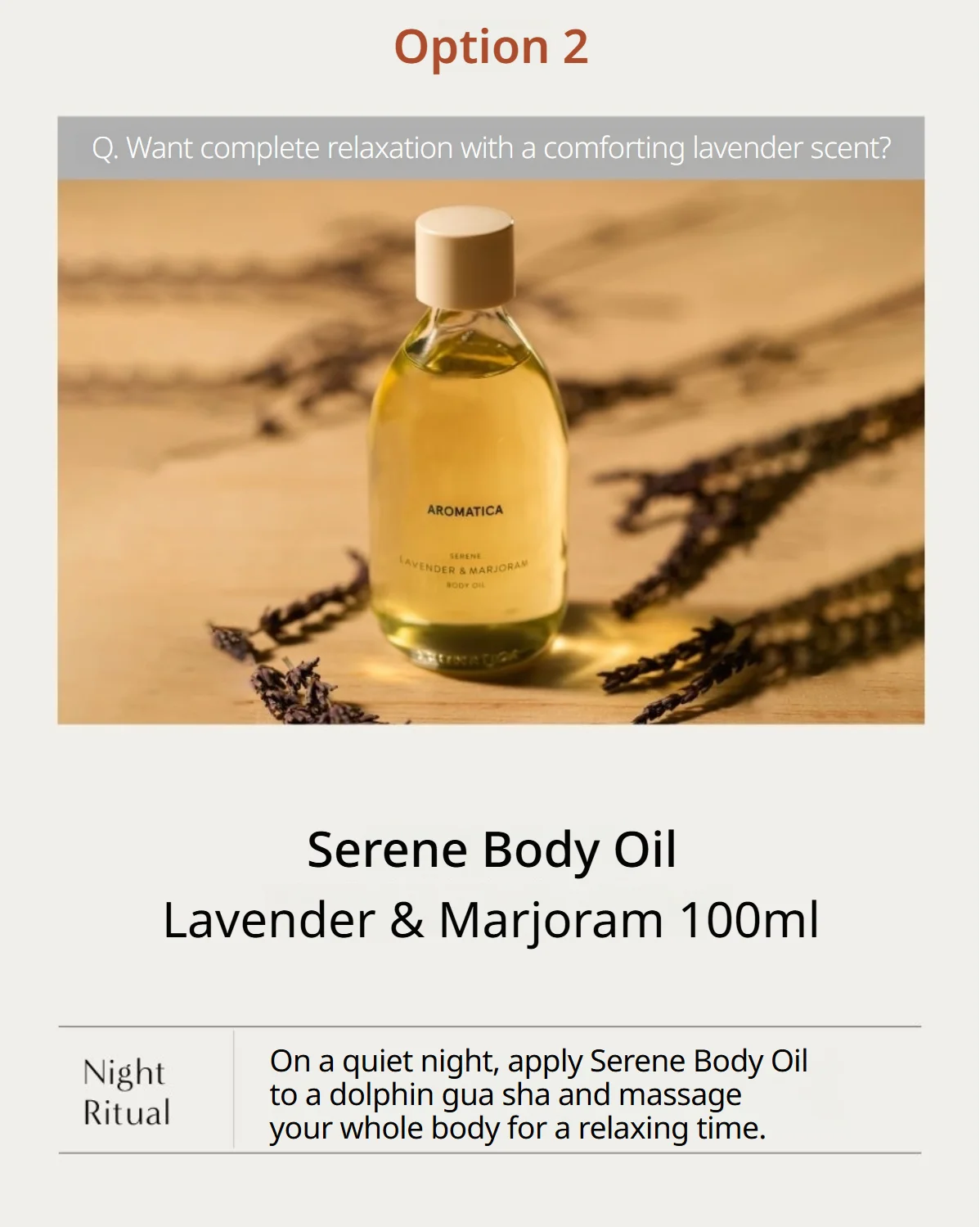 AROMATICA Serene Body Oil Lavender & Marjoram 3.3 fl oz (100ml) detail 5
