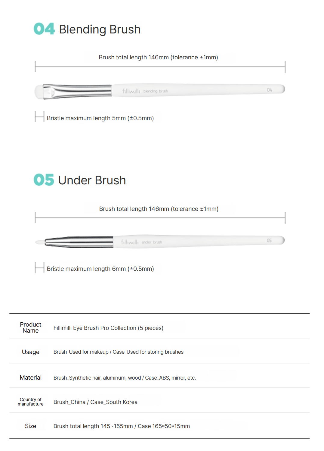 Fillimilli Eye Brush Pro Collection detail 6