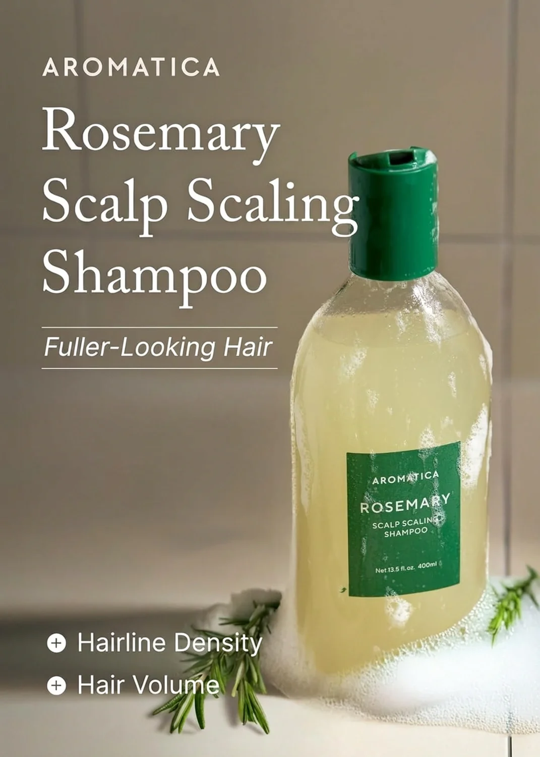 AROMATICA Rosemary Scalp Scaling Shampoo 13.5 fl. oz.(400ml) detail 1