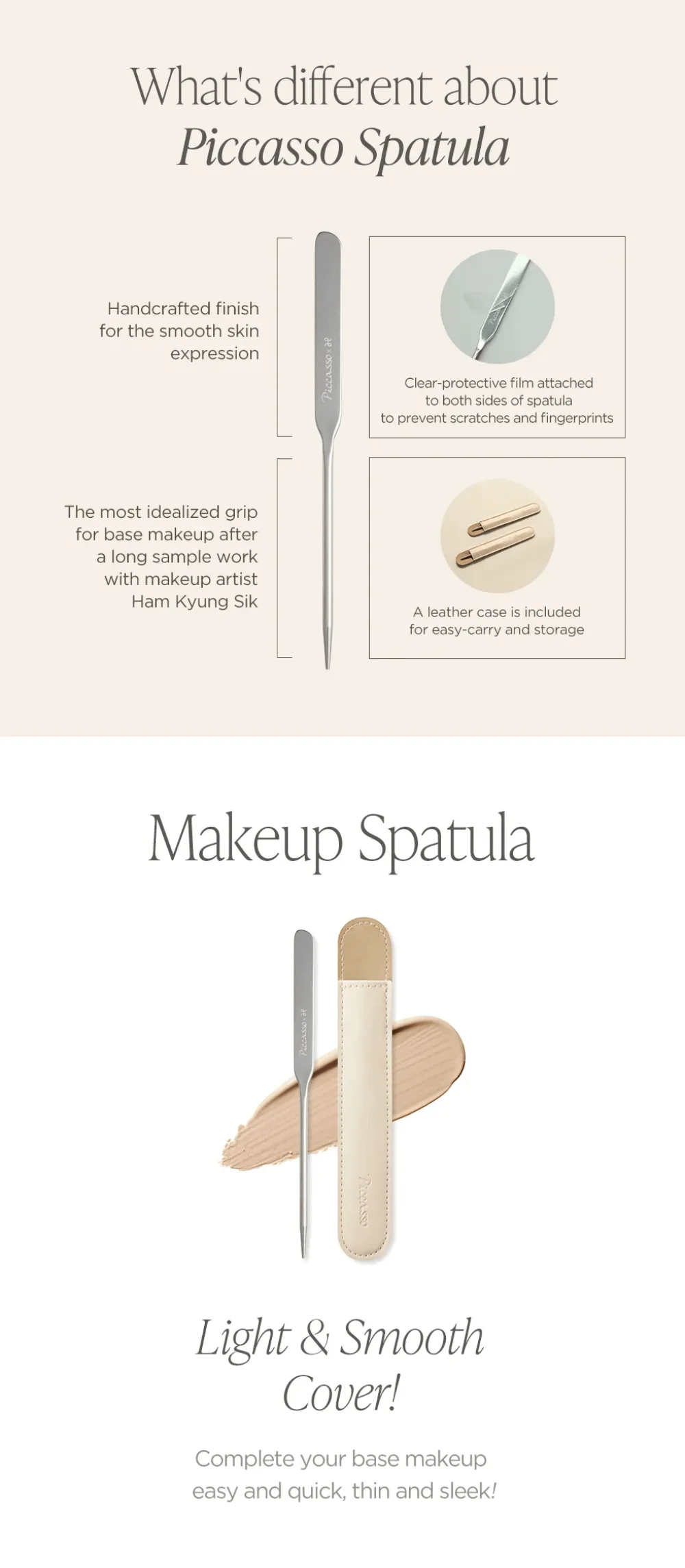 Piccasso Makeup Spatula Special Set (+ Latex Square Sponge x 2) detail 2