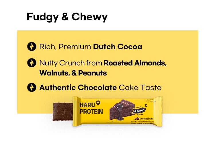 proteinmill Haru Protein Bar Z Choco Cake 1.4 oz.(40g) detail 3