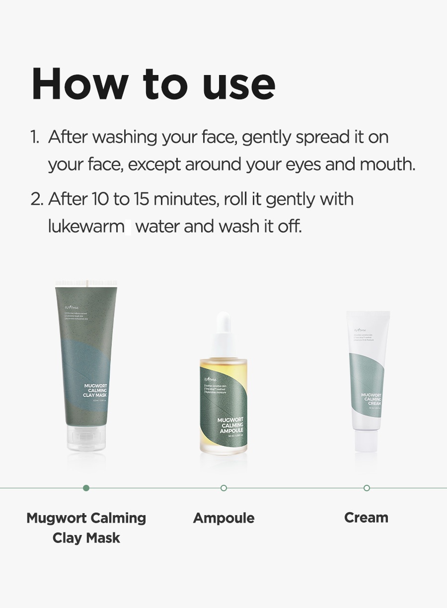 Isntree Mugwort Calming Clay Mask 3.38 fl. oz.(100ml) | OLIVE YOUNG US