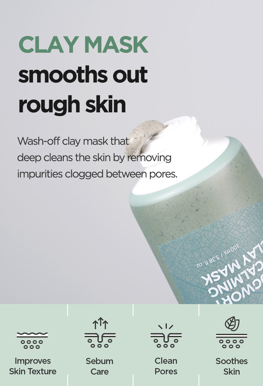 Isntree Mugwort Calming Clay Mask 3.38 fl. oz.(100ml) detail 2