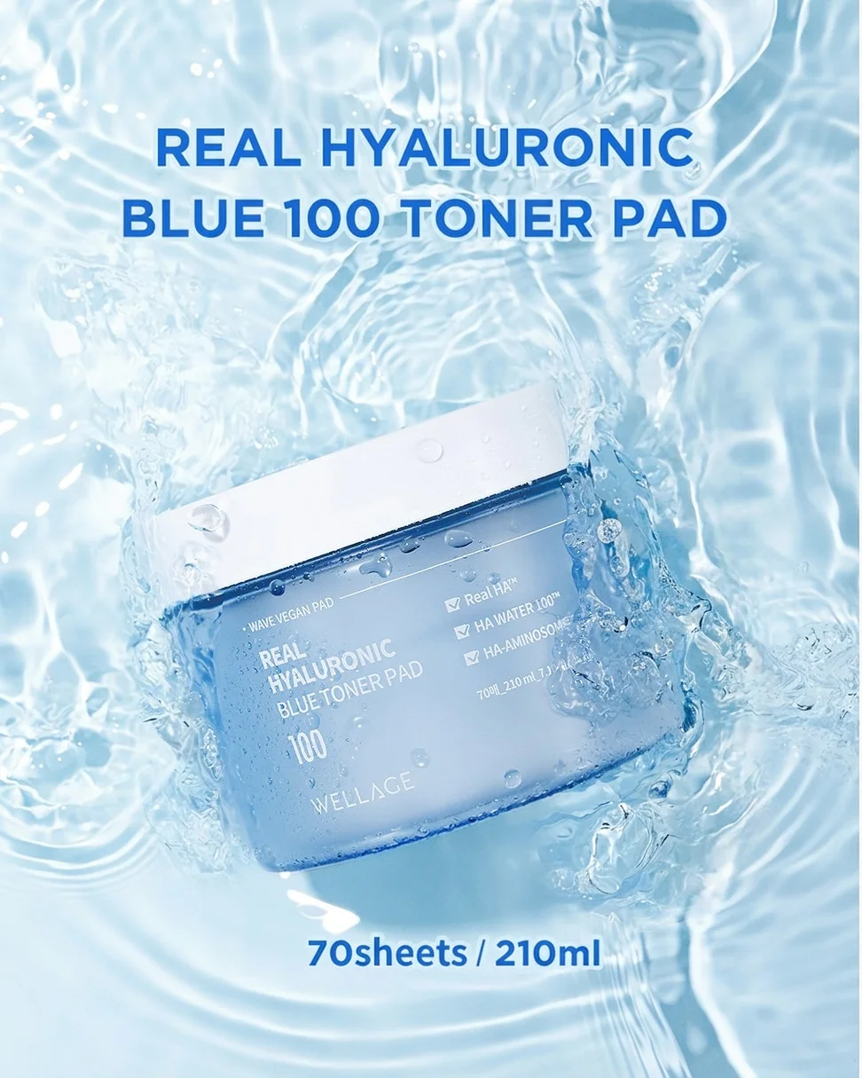 Wellage Real Hyaluronic Blue Toner Pad 70ea 7.10 fl. oz.(210ml) detail 1
