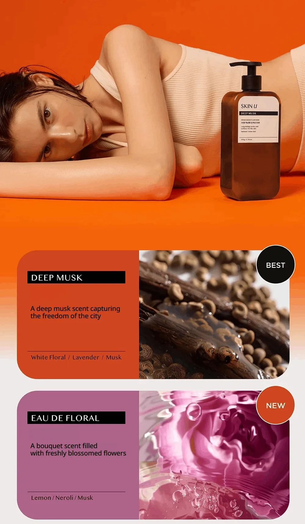 [2types] Skin U Inno:scent Lotion 12.34 oz.(350g) detail 3