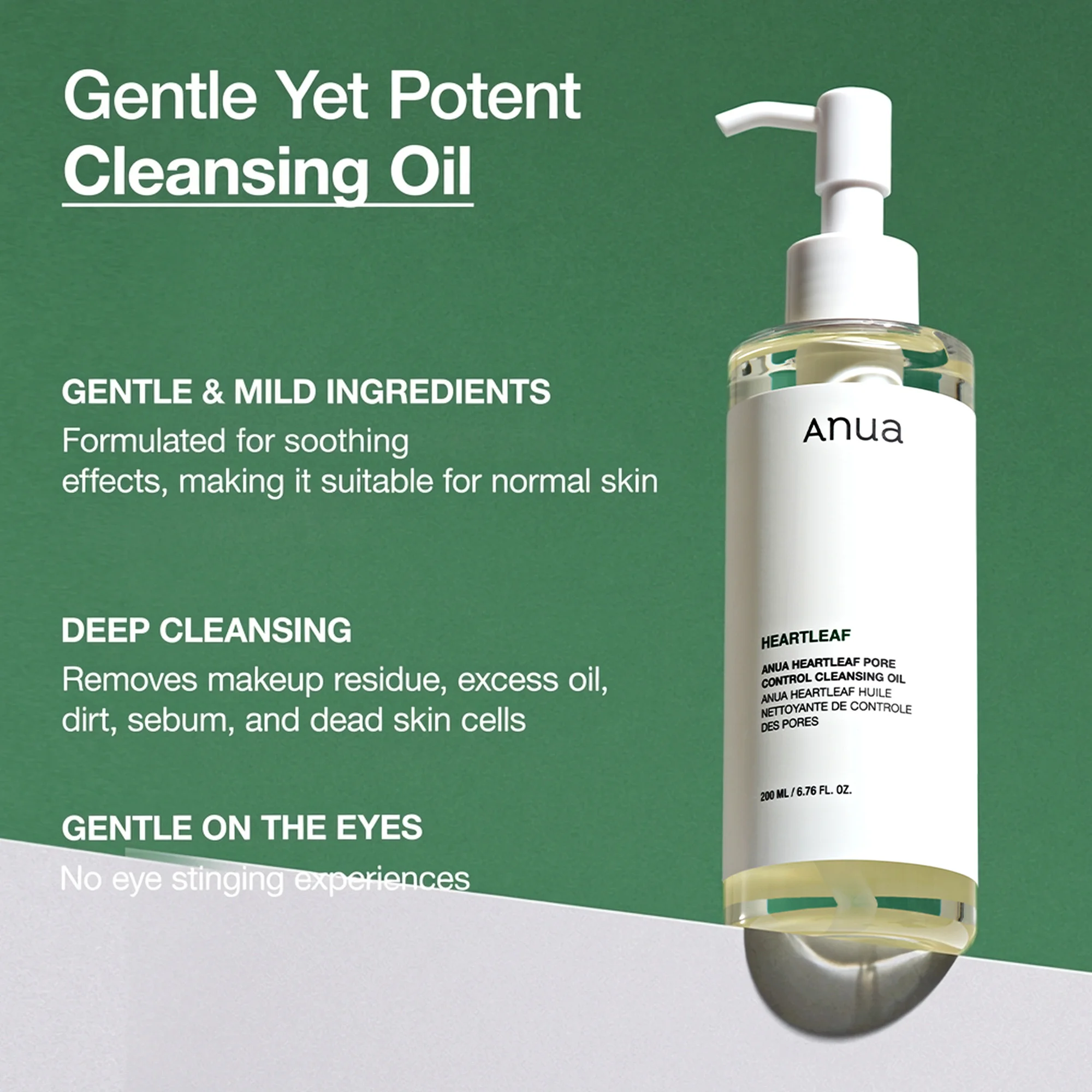 Anua Heartleaf Pore Control Cleansing Oil 6.76 fl. oz.(200ml) detail 2