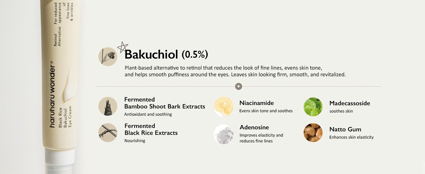 HARUHARU WONDER Black Rice Bakuchiol Eye Cream 0.67 fl. oz.(20ml) detail 1