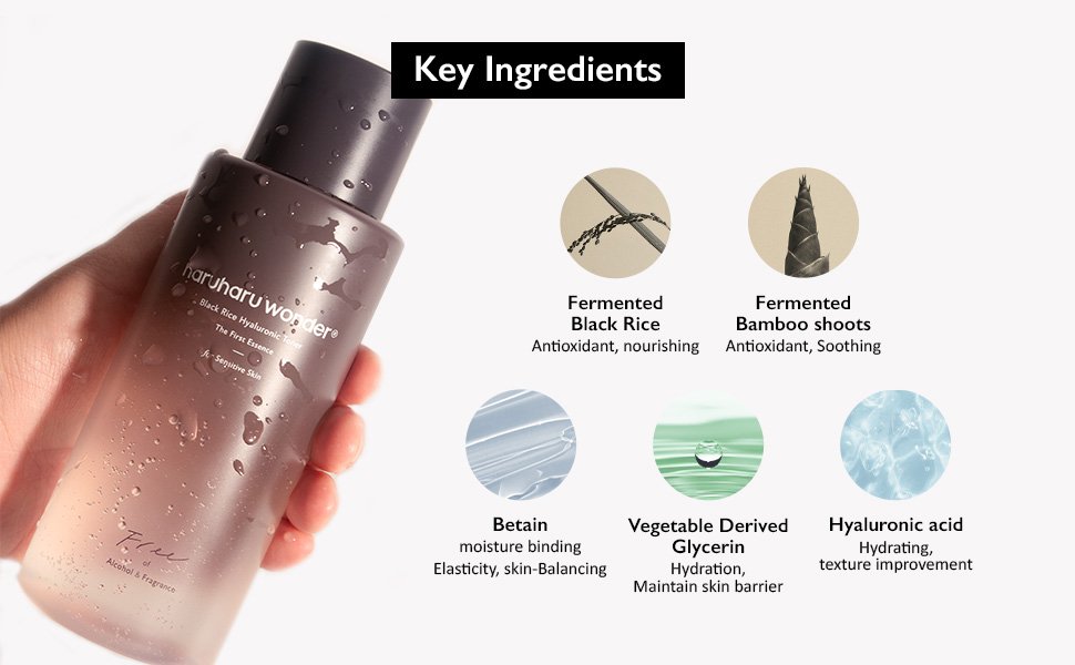 HARUHARU WONDER Black Rice Hyaluronic Toner Free Of Alcohol And Fragrance 5.07 fl. oz.(150ml) detail 4
