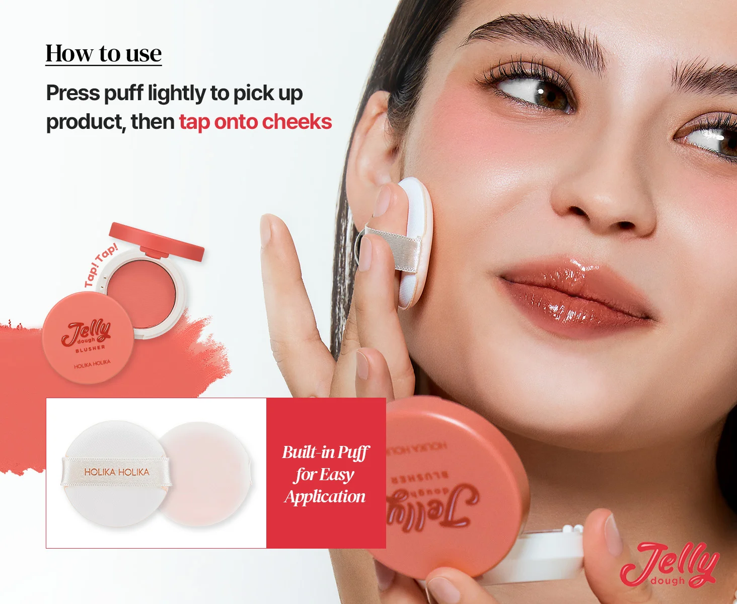[6colors] Holika Holika Jelly Dough Blusher 0.14 oz.(4.2g) detail 4