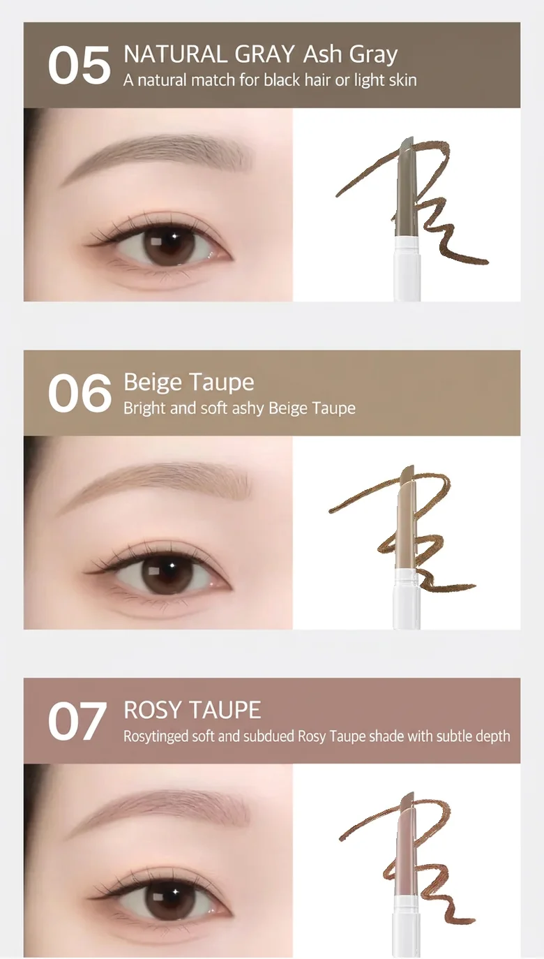 [7colors] WAKE MAKE Hard Brow Pencil 1+1 Special Set 0.016 oz.(0.25g) detail 8