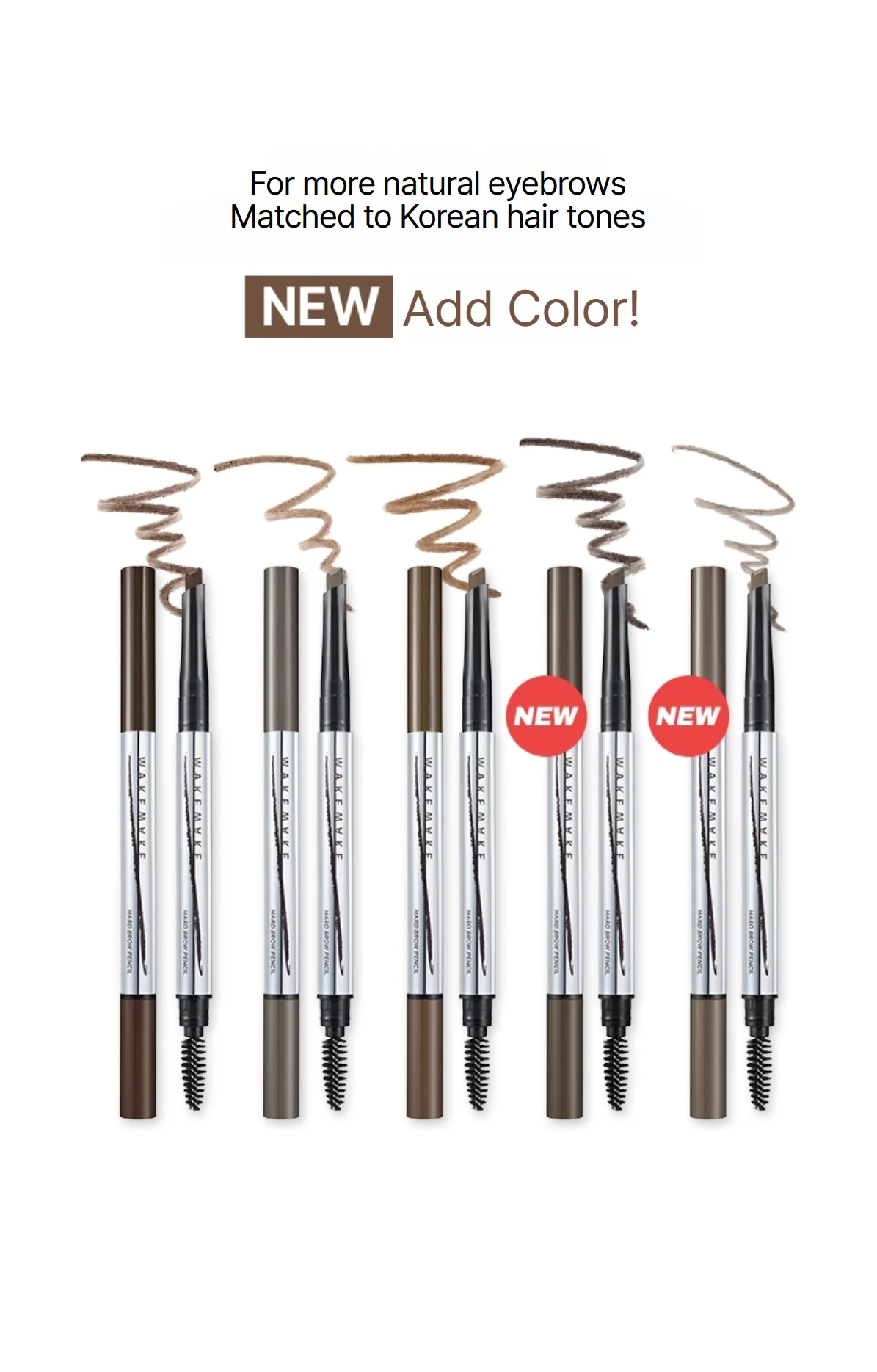 [7colors] WAKE MAKE Hard Brow Pencil 1+1 Special Set 0.016 oz.(0.25g) detail 2