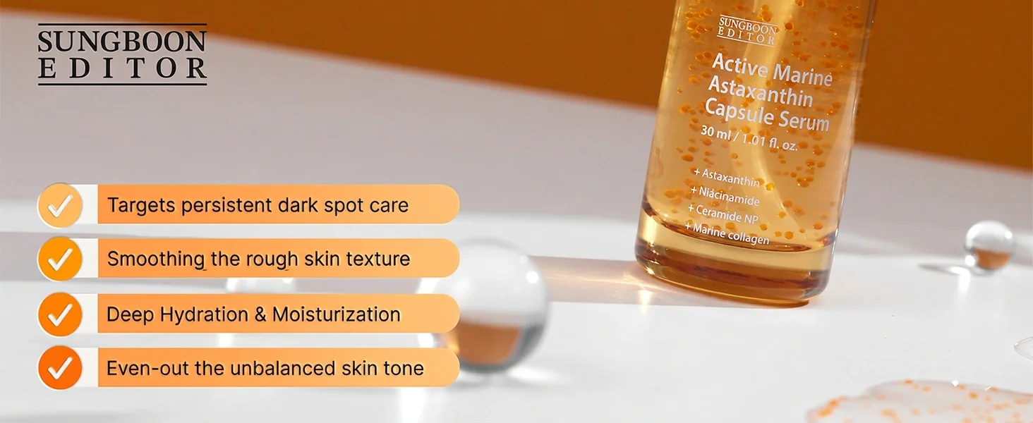 SUNGBOON EDITOR Active Marine Astaxanthin Capsule Serum 1.01 fl. oz.(30ml) detail 2