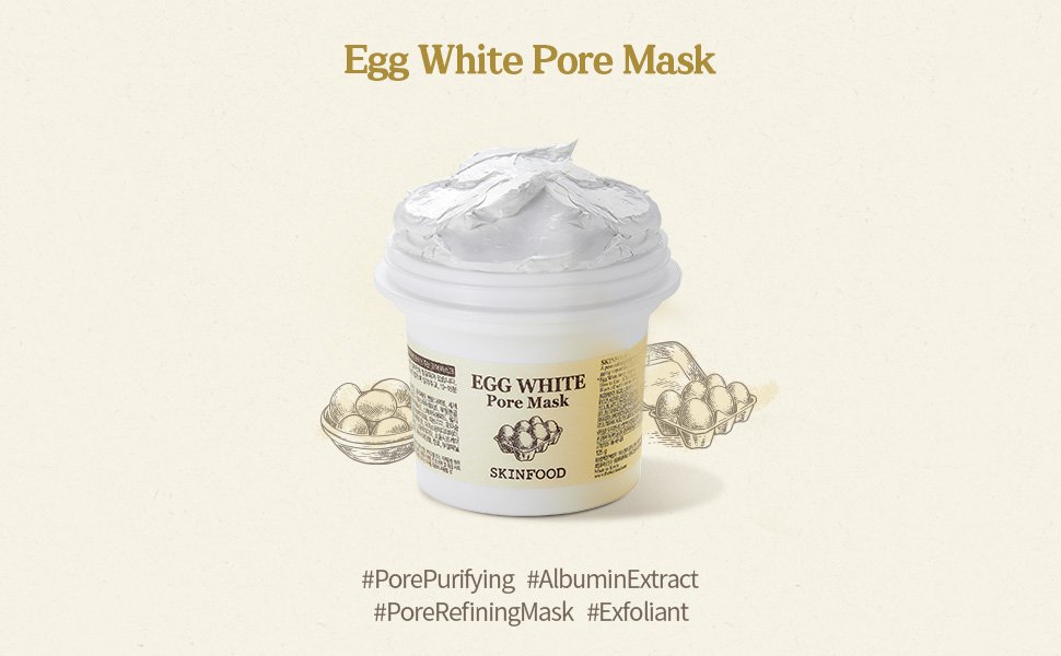 SKINFOOD Egg White Pore Mask 4.23 oz.(120g) detail 1