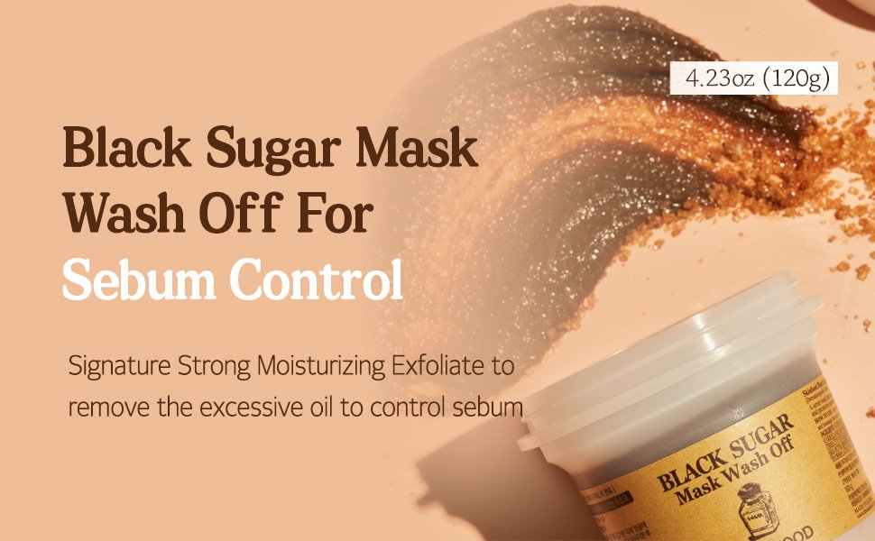 SKINFOOD Black Sugar Mask Wash Off 4.23 oz.(120g) detail 1