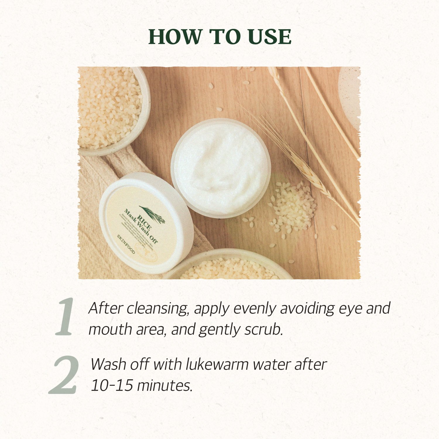 SKINFOOD Rice Mask Wash Off 4.23 oz.(120g) detail 3